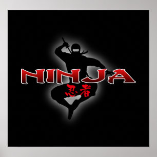 Affiches Ninja Silhouette