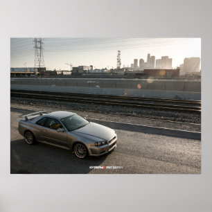 Affiches Nissan Skyline R34 GTR à Los Angeles du centre