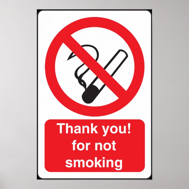 Affiches No Smoking Sign For Your Restaurant or Business (Devant)