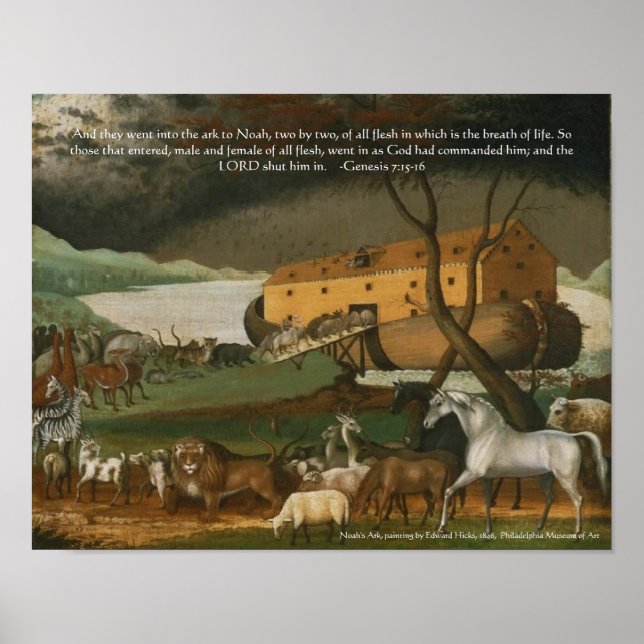 Affiches Noah's Ark Bible Scripture Standard Artwork Imprim (Devant)
