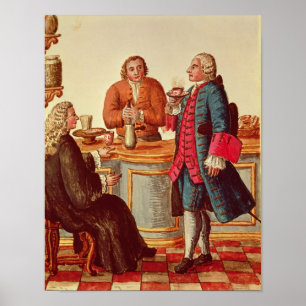 Affiches Noblemen vénitien dans un café