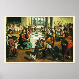 Affiches Noces de Cana par Andrea Boscoli, Art de la Renais