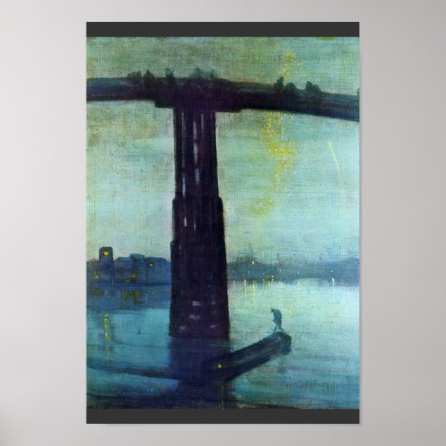 Affiches Nocturne In Blue And Gold: Old Battersea Bridge By (Devant)