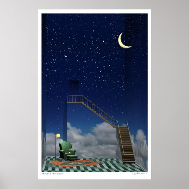 Affiches Nocturne Lune (Devant)