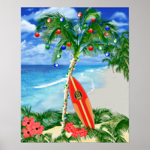 Affiches Noël de plage