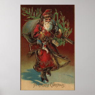 Affiches Noël GreetingSanta avec des cadeaux # 2