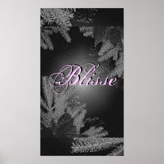 Affiches Noël Poinsettia Blisse Noir Et Gris I
