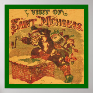 Affiches Noël St. Nicholas Vintage Imprimer