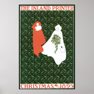 Affiches Noël vintage 1895 de Nouveau d'art