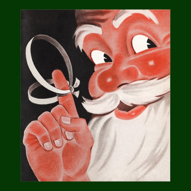 Affiches Noël Vintage, Jolly Santa Claus avec String (Créateur téléchargé)