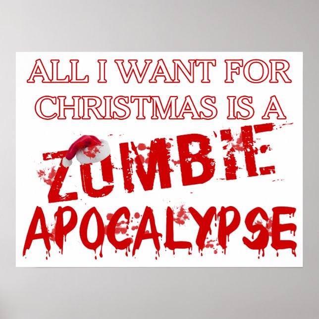 Affiches Noël Zombie Apocalypse (Devant)