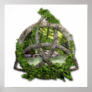 Affiches Noeud celtique en pierre de trinité