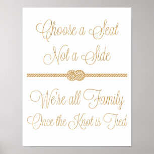 Affiches Noeud nautique Choisissez un siège et non un Maria