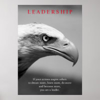 Noir Blanc Motivation Leadership Oeil d'aigle