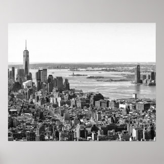 Affiches Noir blanc New York City Skyline