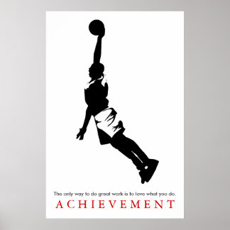 Affiches Noir Blanc Réalisation Motivation Basketball