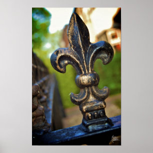 Affiches Noir et or (Fleur de Lis) [copie d'art]