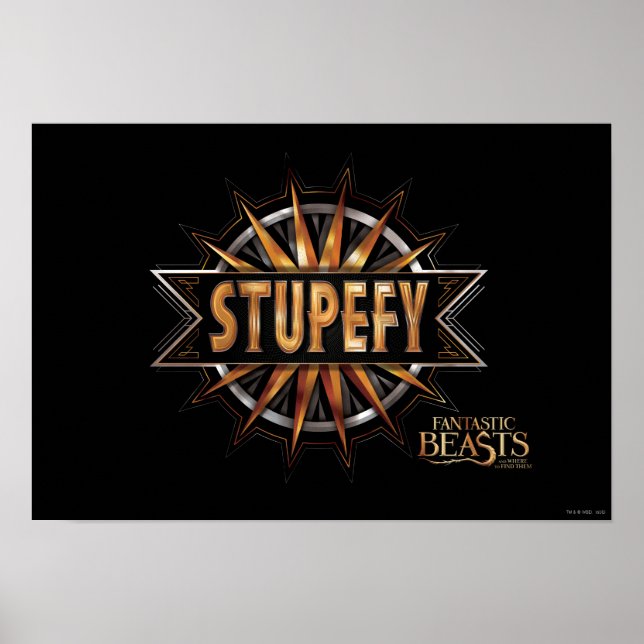Affiches Noir & Or Stupefy Spell Graphisme (Devant)