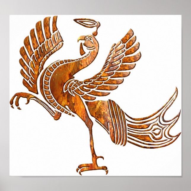 Affiches Noir rouge rouille (Devant)