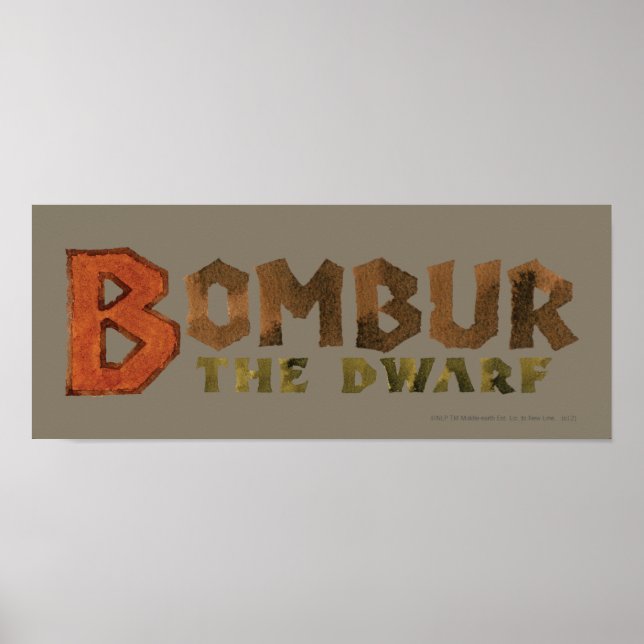 Affiches Nom Bombur (Devant)