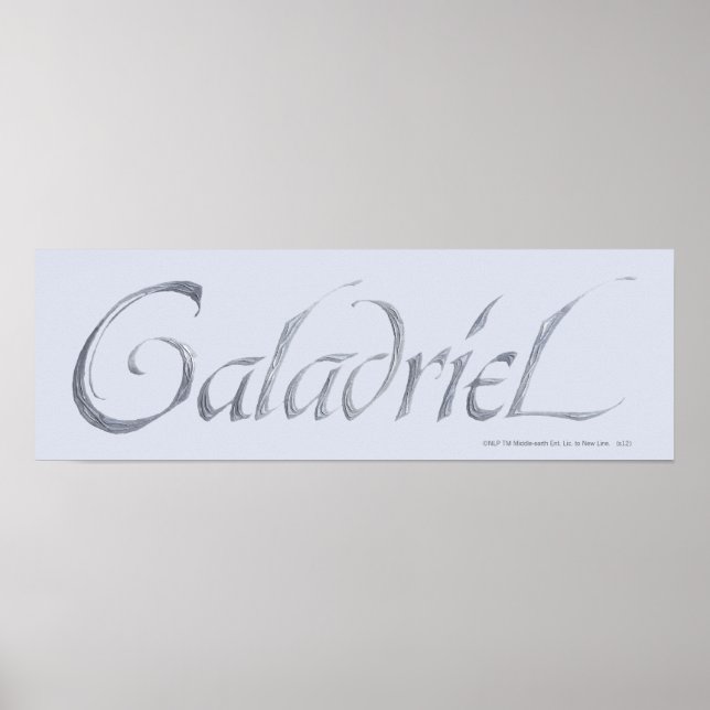 Affiches Nom de Galadriel Texté (Devant)