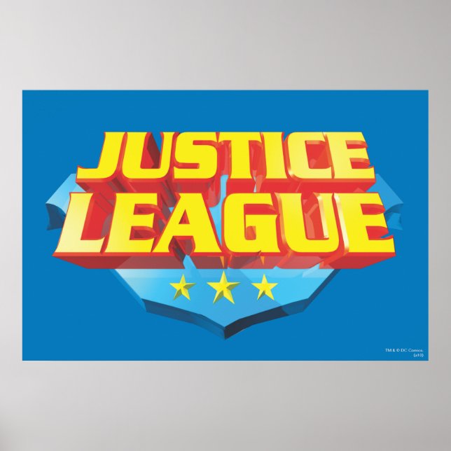 Affiches Nom de la ligue de justice et logo du bouclier (Devant)