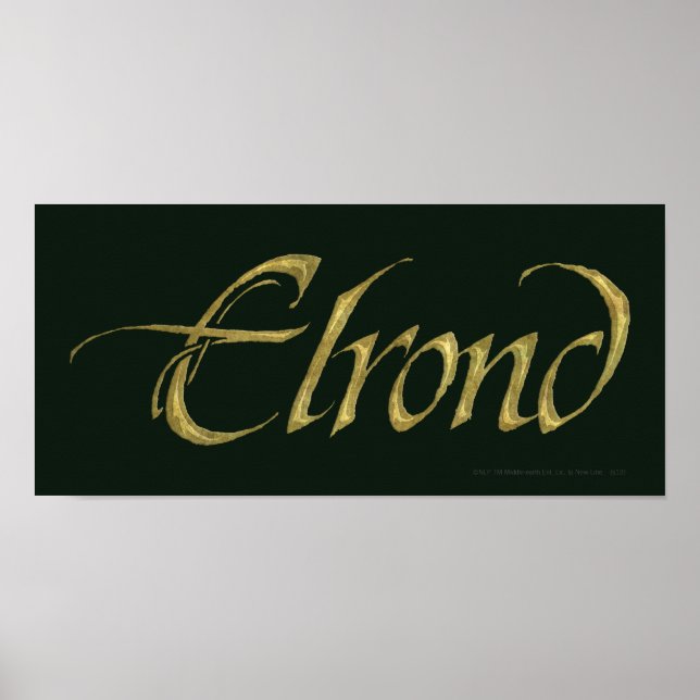 Affiches Nom ELROND™ Texté (Devant)