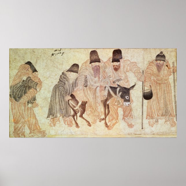 Affiches nomades mongols avec âne, XVe siècle (Devant)