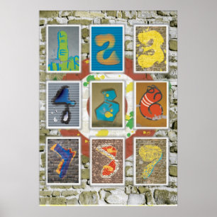 Affiches Nombres de graffiti