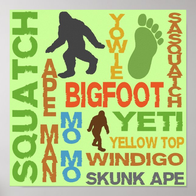 Affiches Noms Pour Bigfoot (Devant)