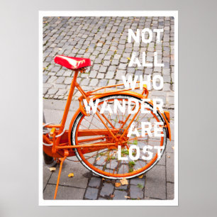 Affiches NON TOUTE L'OMS WANDER SONT typographie PERDUE de