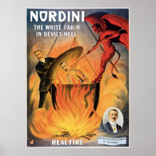 Affiches Nordini~ dans l'acte magique vintage d'enfer de