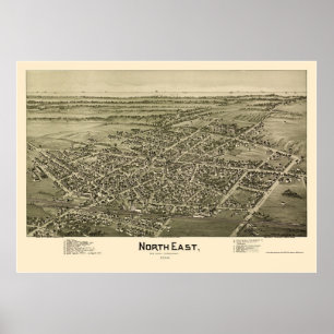 Affiches North East, PA Panoramic Map - 1896