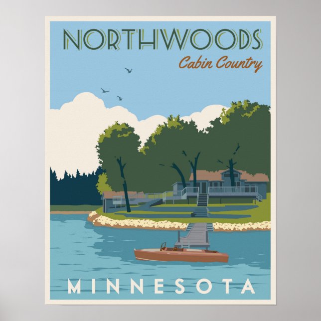 Affiches Northwoods Pays Cabine (Devant)