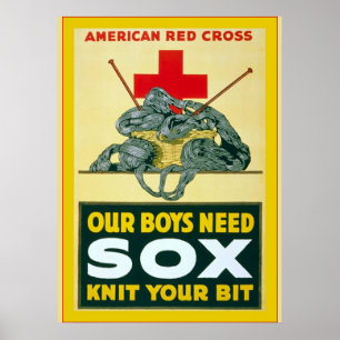 Affiches Nos garçons ont besoin de Sox ~ Vintage World War 