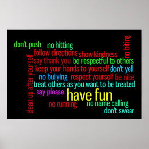 Affiches Nos règles de famille