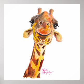 Affiches Nosey Giraffe ' Jo ' by Shirley MacArthur