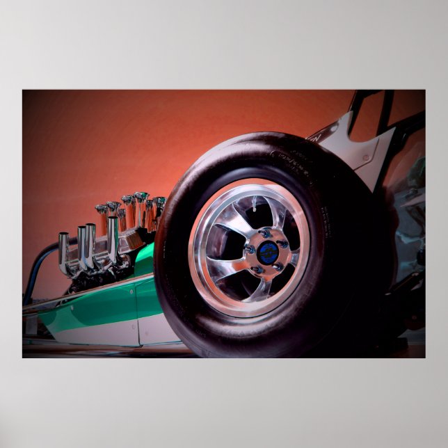 Affiches Nostalgie Dragster (Devant)