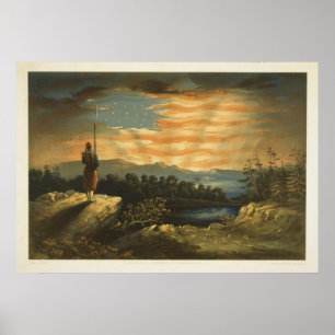 Affiches Notre bannière soutenue par ciel