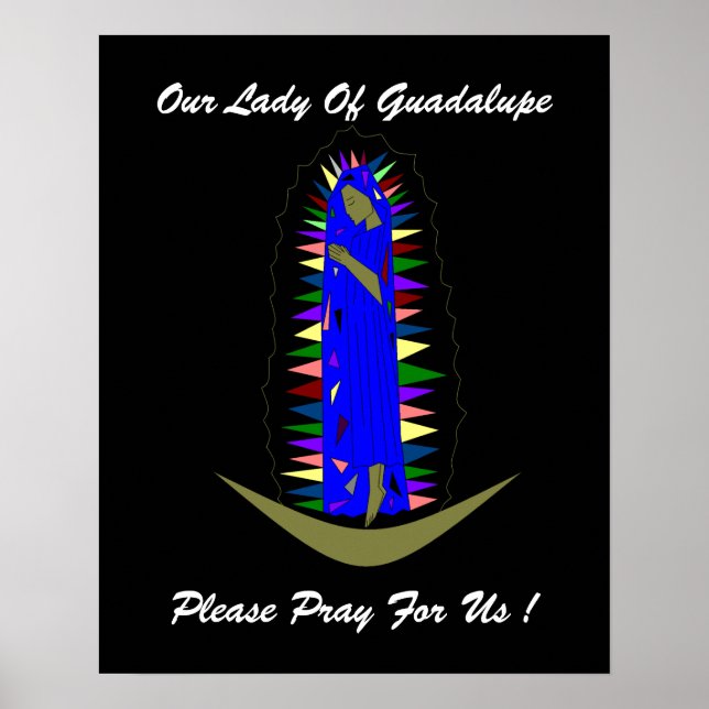 Affiches Notre Dame de Guadalupe priez pour nous ! (Devant)
