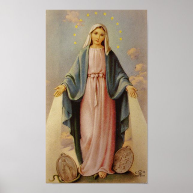 Affiches Notre-Dame du Rosaire Bienheureuse Mère Vierge Mar (Devant)