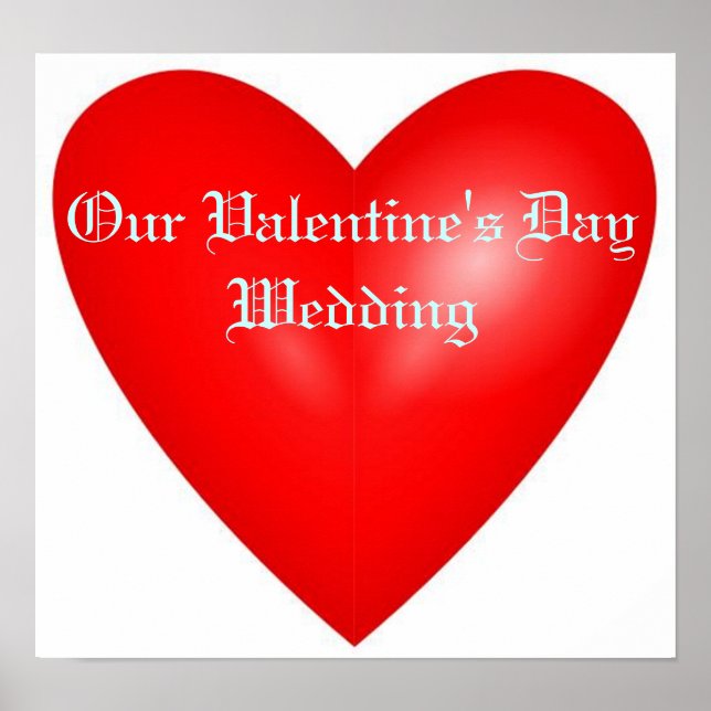 Affiches Notre mariage de la Saint-Valentin (Devant)