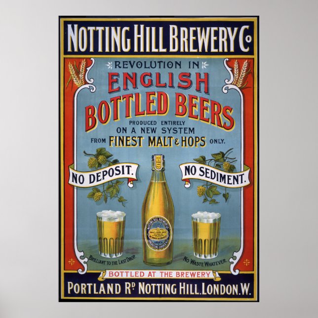Affiches Notting Hill Brewery Co, 1899 (Devant)