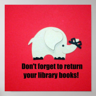 Affiches N'oubliez pas de rendre vos livres de bibliothèque