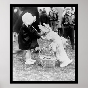 Affiches Nourrir les lapins de Pâques 1929