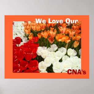 Affiches Nous aimons les fleurs oranges de tulipe des