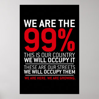 Affiches Nous sommes les 99% - 99% occupy wall street