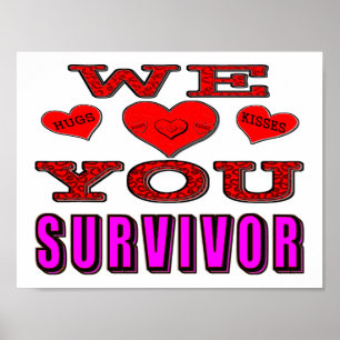 Affiches Nous vous aimons survivante du cancer du sein