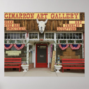 Affiches Nouveau-Mexique, Cimarron. Galerie d'art de Cimarr