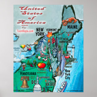 Affiches Nouvelle-Angleterre États-Unis